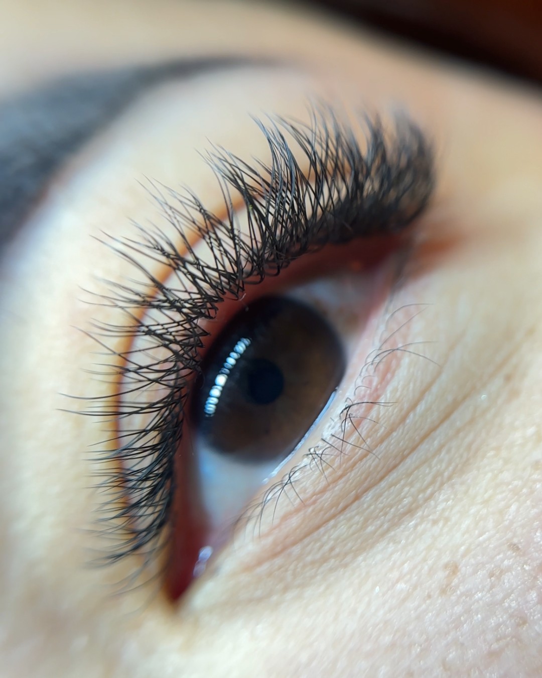 2D Volume lash extension close-up